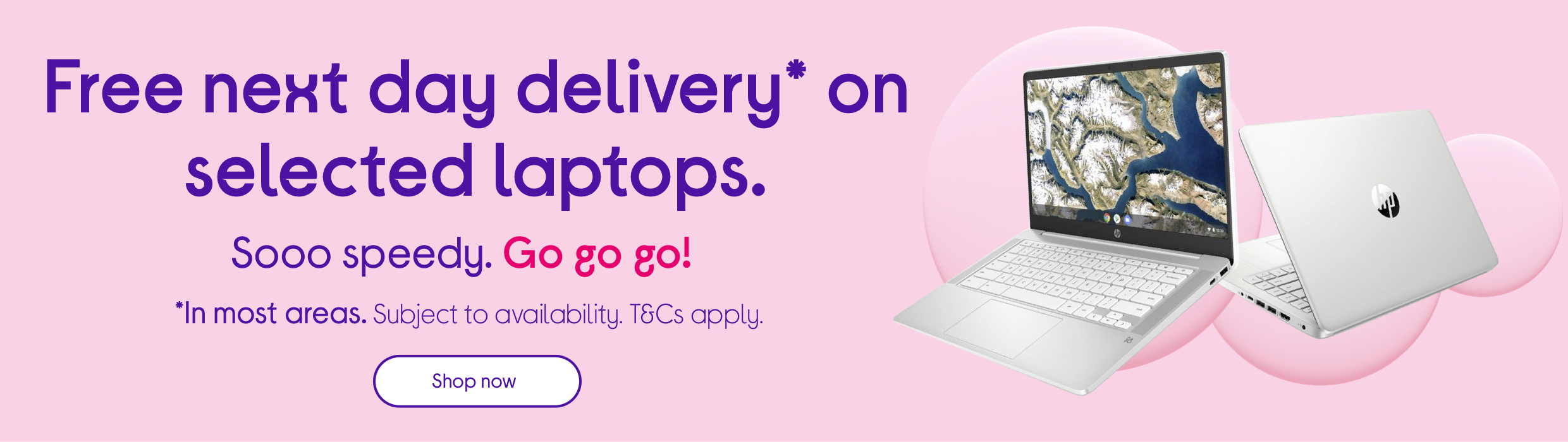 Free next day delivery on selected laptops