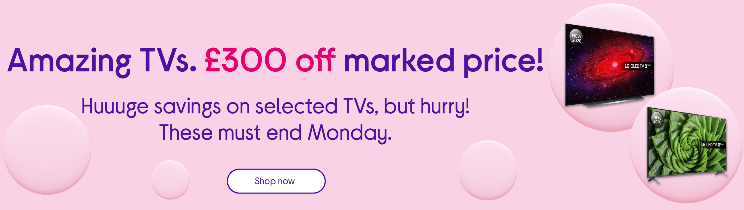 Amazing TVs. £300 off marked price!
