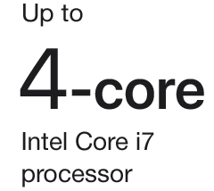 up to 4 core intel core i7 processor