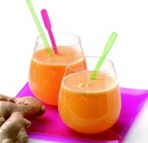 Pineapple, Apple and Ginger Juice recipe made using a juicer