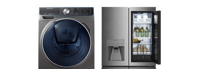 Samsung washing machine and lg fridge.