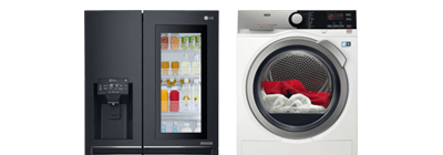Dishwasher & fridge.