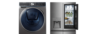 Samsung washing machine and lg fridge.
