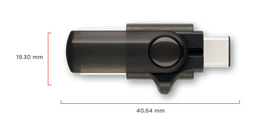 size: 19.30mm wide & 40.64mm long.