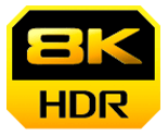 8K HDR logo