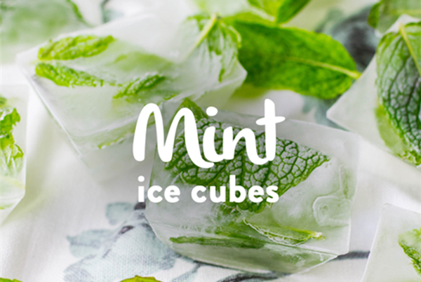 Mint ice cube