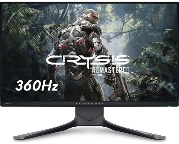 Alienware Gaming Monitor with game still and 360Hz displayed on the screen