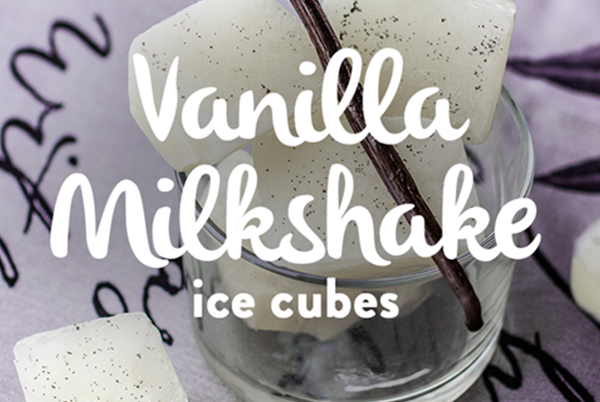Vanilla ice cubes